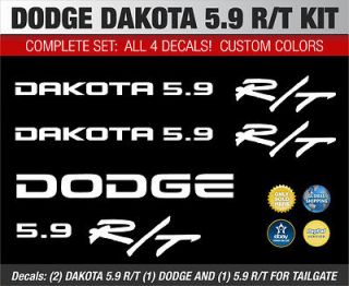 Dodge Dakota 5.9 R/T Decals   Custom Color Options Dakota Ram