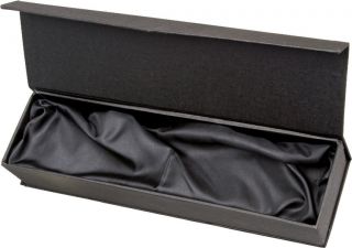 Large Gift Box Measures 9 3/4 x 2 1/2 x 1 1/2 Black Cardboard New W