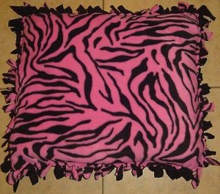 Handmade Washable Fleece Dog Bed Medium Kennel (Pink Zebra/Leopard