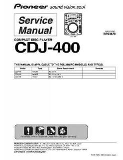 Pioneer CDJ 400 Service Manual
