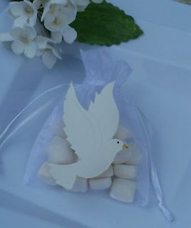 Baptism, First Communion, Confirmation party favor bags Dove