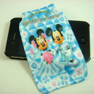 Minnie Mouse Wedding Mobile iphone Cell Phone Sock Case Pouch Bag