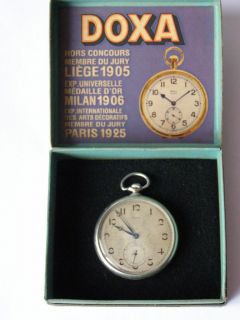 Antique Swiss Doxa Grand Prix pocket watch&box