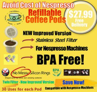 Newly listed Reusable Nespresso Pods Capsules for Nespresso® Machine