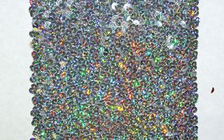 Silver Hologram Stretch Sequin Fabric~5.5 Wide~Sold By the Yard~New