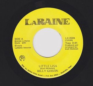 BILLY GIBSON {1978 Obscure C&W Soft Rockabilly} hear♫ LITTLE LISA