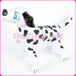 Inflatable White and Black Spotted Dalmatian Dog Pet Blow Up Toys