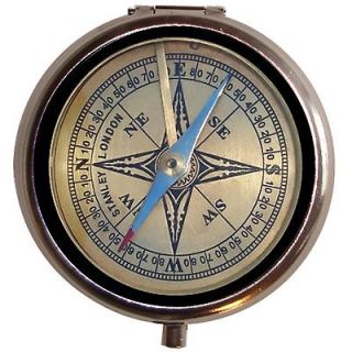 Old Style Compass Image on Pill Box Case Pop Art