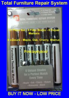 Wood Table Scratch Chip Wax Repair Cover Kit Pen Colour Restorer