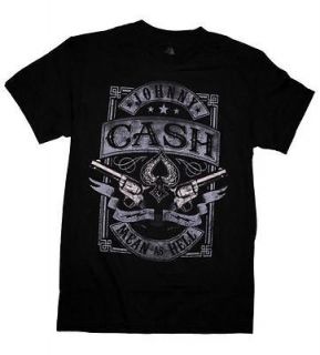 JOHNNY CASH T SHIRT DONT TAKE YOUR GUNS TO TOWN LICENSED ADULT MENS