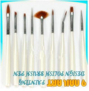 Art UV Gel Drawing Acrylic Painting Dot Pen Nail Tips Brush Kit 0716d