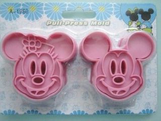 Mickey Mouse & Minnie Cookie Cutter Mold Sandwich Toast Cutter Mol P+P