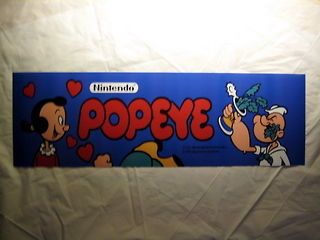 Popeye Non Jamma Arcade Marquee / Header
