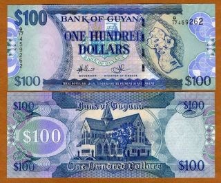 Guyana, 100 dollars, ND (2006), P 36, UNC