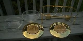 5p WARMER BRASS DOUBLE CHAFING BUFFET SERVING DISH BOWL