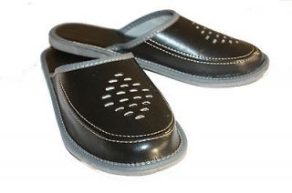 Mens leather slippers with orthopedic inserts all sizes
