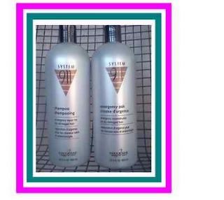 System 911 Shampoo, Emergency Pak for Dry Damaged hair 32.5oz Duo