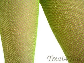 New Green Silver Glitter Fishnet Pantyhose Stockings