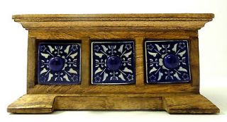 DRAWER HANDPAINTED APOTHECARY BOX CHEST SPICE TEA JEWELRY STORAGE