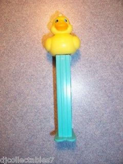 Vintage PEZ Dispenser Candy Holder Rubber Ducky With Feet Old Blue
