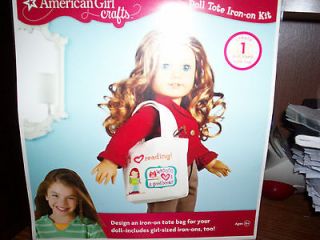 AMERICAN GIRL CRAFTS DOLL TOTE IRON ON KIT
