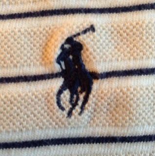 Polo Ralph Lauren Short Sleeve Shirt Striped With Pocket Sz Large