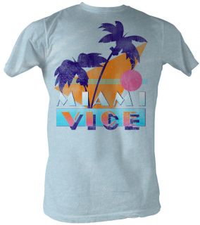Miami Vice T shirt Logo Classic Adult Blue Tee Shirt