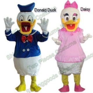 Couple Donald Duck And Daisy Mascot Costume Adult Party Dress Animal