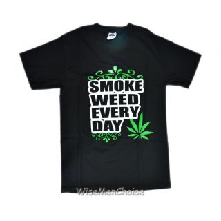 Men Funny T Shirt Smoke Weed Every Day In Black Shirt S M L XL Fast
