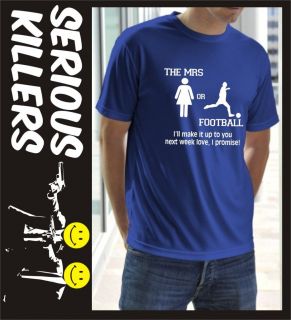 The Mrs or Football funny mens T shirt birthday gift idea for a man