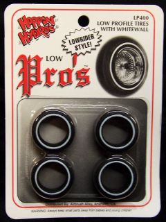 Hoppin Hydros LOW PRO Whitewall Tires LOWRIDERS 1/24