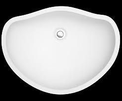 Corian 835 bathroom sink solid surface Glacier White lav bowl display