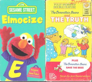Sesame Street   Elmocize (VHS, 1996) & The Berenstain Bears and the