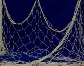 Decorative White Fishing Net ~ 6x15 ~ Nautical Fish Netting ~ Luau