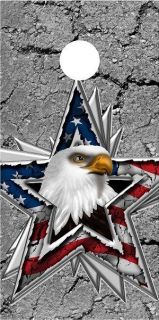 American Flag Eagle Star cornhole board wrap decal set COOL
