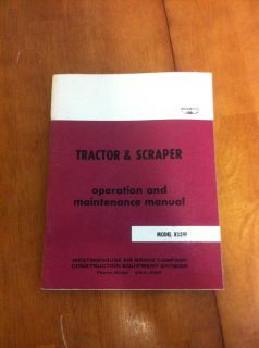 Wabco Model B339F Tractor Scraper Operation and Maintenance Manual A