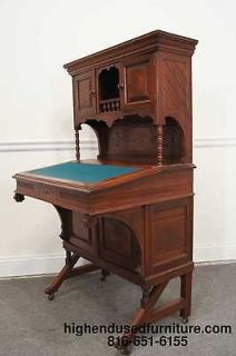Antique Victorian Eastlake Walnut 30 Ladies Writing Desk