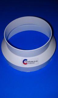 Extractor Fan ducting Reducer PVC 125   100mm 5 4 inch