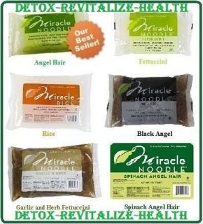 Miracle Noodle Angel Hair, Fettuccini or Rice, U Pick w/ 107 pgs