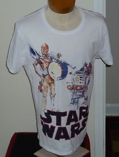 Star Wars R2 D2 C3PO Two Man Band T Shirt Womens Large With Tags