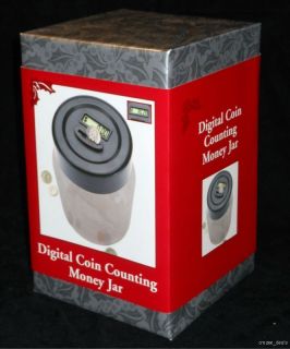 Electronic Digital Coin Counting Money Jar New