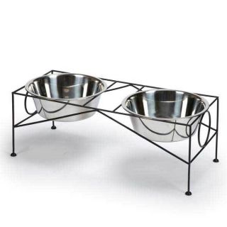 Classic Raised Dog Diners Stainless Steel Elevated Food & Water Bowls