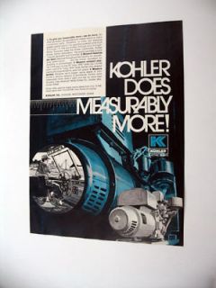 Kohler Marine Electric Plants Generator 1972 print Ad