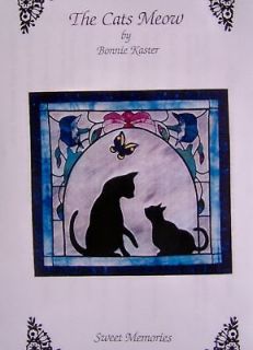 THE CATS MEOW ~ Kitty Cat Applique Quilt Pattern ~EASY