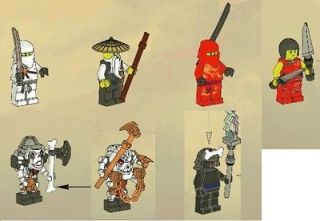 NEW ALL 7 MINIFIGURES ONLY Lego Ninjago Fire Temple 2507 NO TEMPLE NO