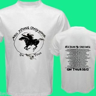 & Crazy Horse Ragged Glory Album Tickets Tour Date Tee T  Shirt 2012