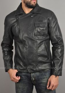 Affliction Black Premium RAZOR Mens Motorcycle Jacket   NEW 10OW424