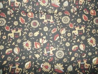 Yard Elephants black and brown upholstery sewing Fabric by