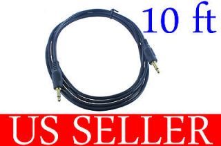 10ft 3.5mm Mono Male to Male Audio Patch Cable Gold Plated(3N11 10 )