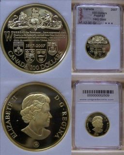 CANADA $100 GOLD COIN 14K 2007* 140TH Dominion of Can.*